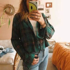 cropped flannel